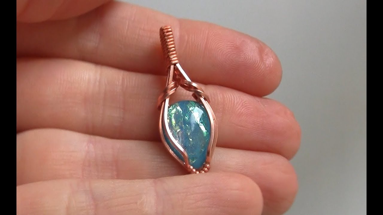 Wire Wrap Simple Mini Pendant Cabochon Tutorial