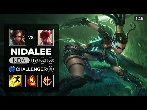 Nidalee vs Lee Sin Jungle - EUW Challenger - Patch 12.8 Season 12