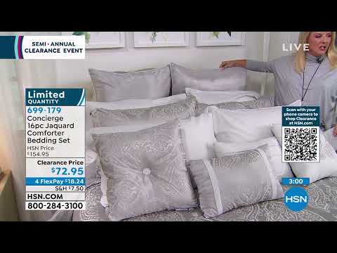 Concierge Collection 16piece Jacquard Comforter Bedding ...