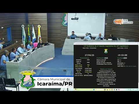 11ª Sessão Ordinária da Câmara Municipal de Icaraíma - PR