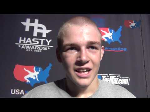 Cadet Freestyle 126 pound champion Seth Gross of Minnesota