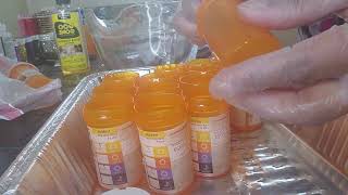 removing labels from medicine bottles