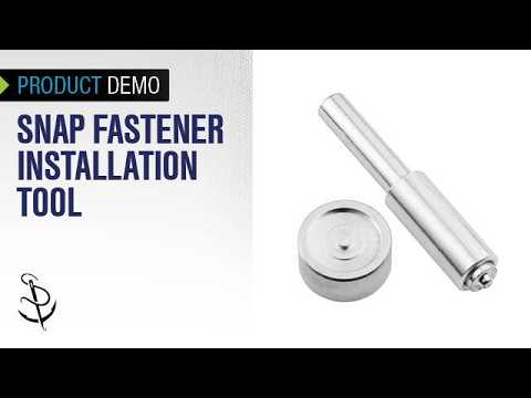 Demo of Snap Fastener Installation Tool