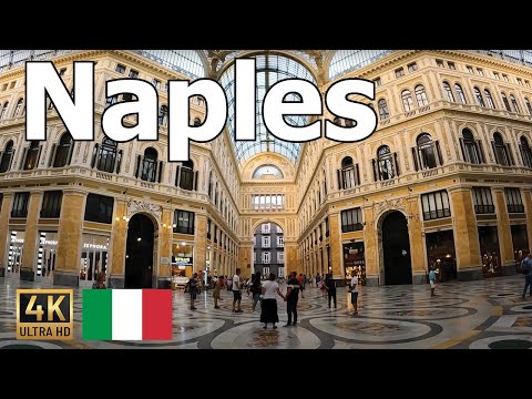 Naples, Italy - 2022 Walking Tour in 4K - Seaside, Restaurants, Street Life, and Architecture