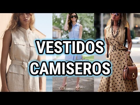 VESTIDOS CAMISEROS DE MODA/ VESTIDOS MODERNOS CAMISEROS /VESTIDOS SENCILLOS  ELEGANTES Y FINOS
