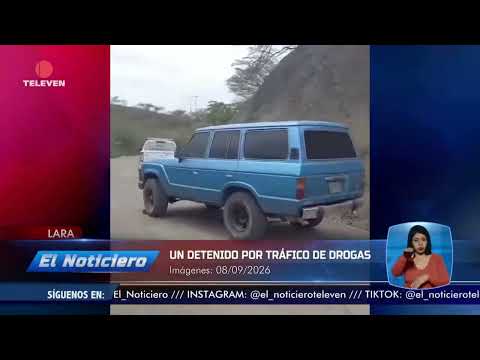 Un detenido por tráfico de drogas en Lara – El Noticiero emisión meridiana 09/09/26