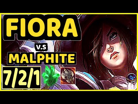 DEUS (FIORA) vs MALPHITE - 7/2/1 KDA TOP CHALLENGER GAMEPLAY - NA
