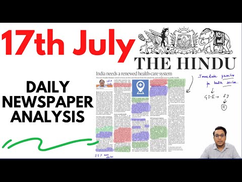 17 July 2021 | The Hindu Newspaper Analysis in English | Current affairs for UPSC |