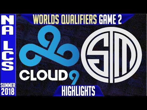 C9 vs TSM Highlights Game 2 | NA LCS Worlds Qualifiers Final Summer 2018 | Cloud9 vs Team Solomid