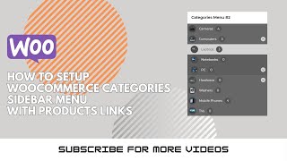 How to setup WooCommerce Categories Sidebar Menu with Products links