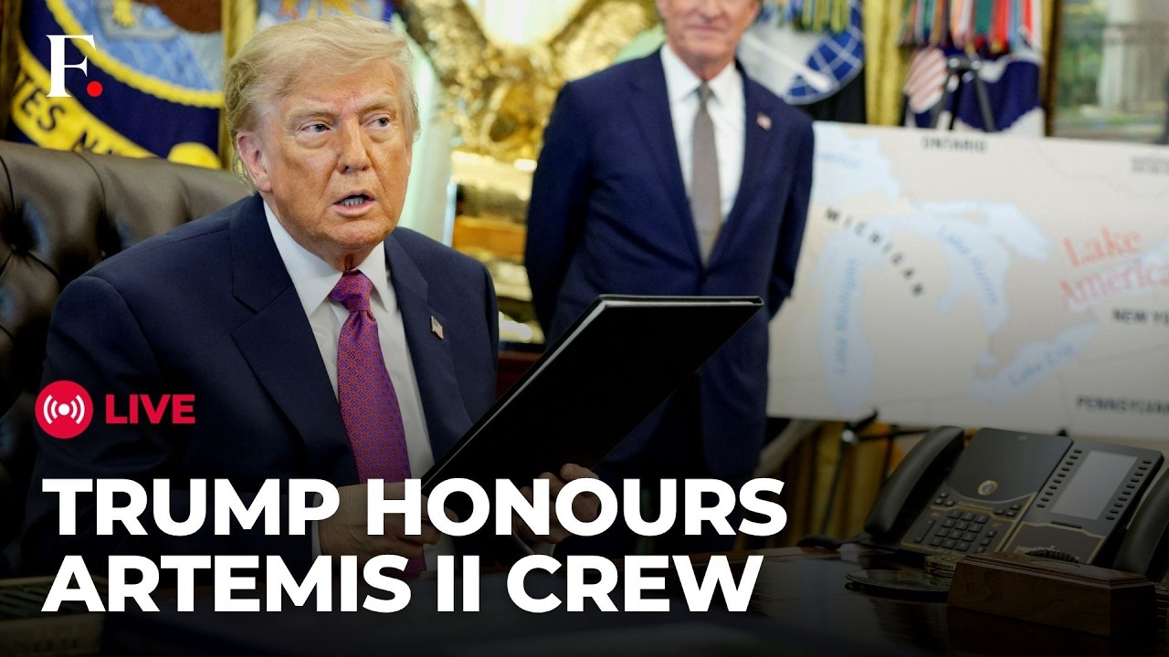 Trump LIVE: President Presents Space Medal Of Honor To Artemis II Crew In Houston