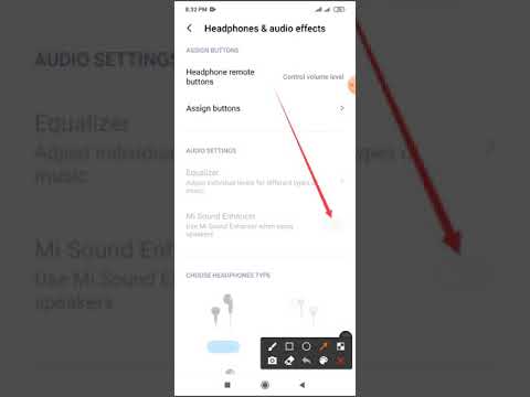 Mi Earbuds headphone setting on redmi note 8