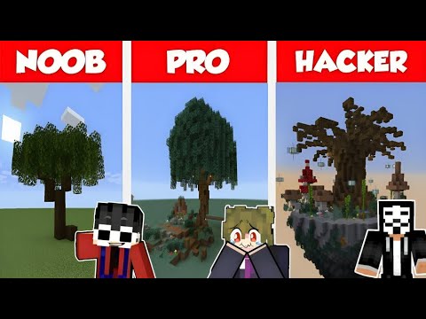 Insane TREE HOUSE Challenge: NOOB vs PRO vs HACKER!