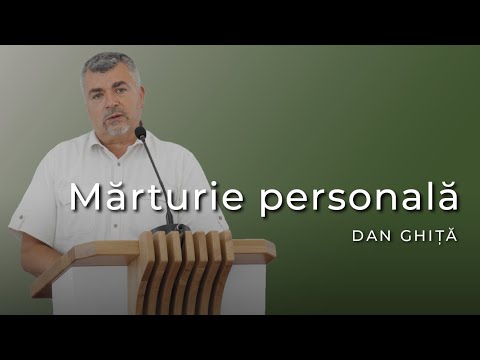 Dan Ghiță - Mărturie personală