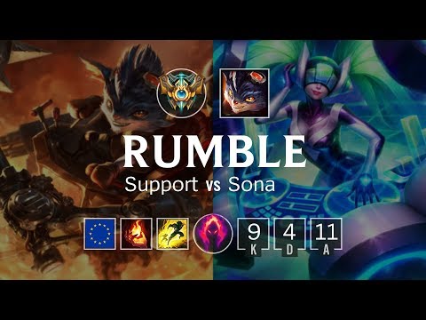 Rumble Support vs Sona - EUW Challenger Patch 8.23