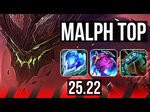 MALPHITE vs TRYNDAMERE (TOP) | 13/1/10, 7 solo kills, Legendary | NA Master | 25.22