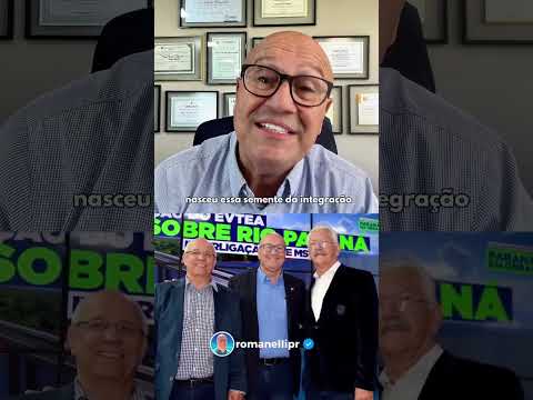 Anteprojeto da nova ponte sobre o Rio Paraná, ligando São Pedro do Paraná ao município de Taquarussu