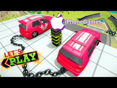 Chained Car Crash Beam Driving ► Gameplay Review