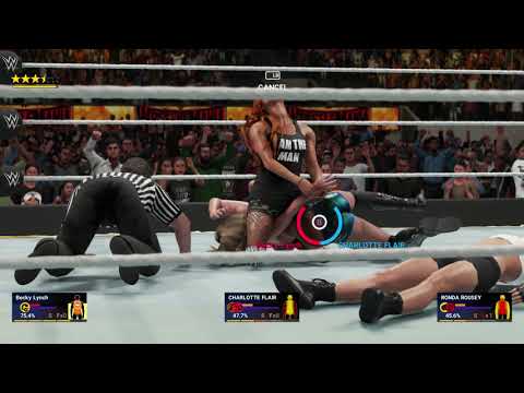 WrestleMania 35: Becky Lynch vs Charlotte Flair vs Ronda Rousey (WWE 2K19)