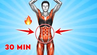 ➜ 30 Best Stomach Fat Burning Exercises for Women | Slim Waist Home Workout to Lose Weight Fast