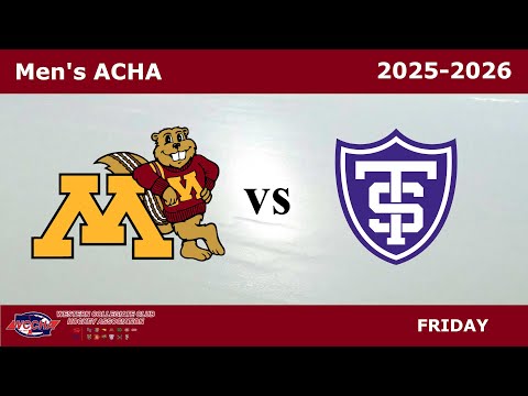 UM Gophers vs UST Tommie's  | Game 1 |ACHA MD2 | College Hockey | 2025-2026