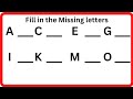 fill in the Missing letters|English worksheet for nursery