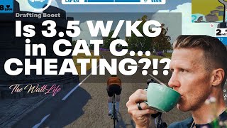 Zwift Race | 3.5w/kg in Cat C- Too much? Cheating?