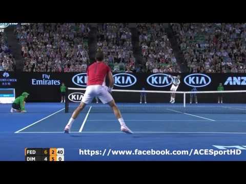 Roger Federer vs Grigor Dimitrov Australian Open 2016 tennis highlights HD720p50 by ACE