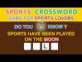 Crossword | Sports Crosswords | Sports Lovers Game | Find Out Why Everyone Loves These! - The Learn Zone Crossword | Sports Crosswords | Sports Lovers Game | Find Out Why Everyone Loves These!