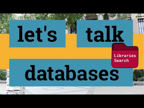 Let's talk databases: Libraries Search