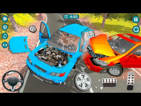Sports SUV Car Sky Derby Demolition Crashing Stunts Racing Simulator - Android Gameplay.