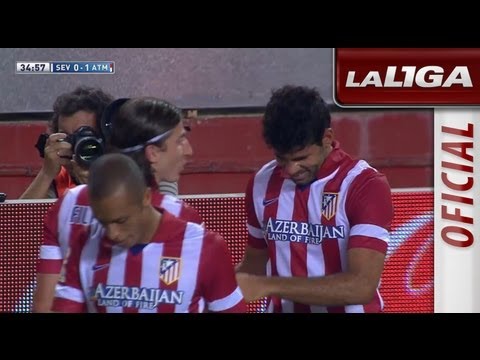 Gol de Diego Costa (0-1) en el Sevilla FC - Atlético de Madrid - HD