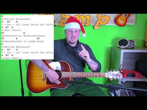 Gitarre lernen – Fröhliche Weihnacht überall – Weihnachtslieder für Beginner