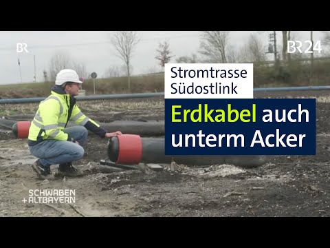Power line construction: Cables are being laid underground for the Südostlink | Swabia & Old Bava...