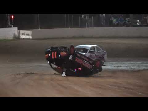 Michael Larsen Rollover - Corbet's Group Mothar Mountain Speedway - 3/11/2018