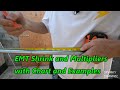 EMT Bending Shrink and Multipliers with Chart and Examples