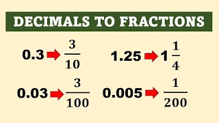 Decimals to Fractions: Fast Conversion by Math Teacher Gon