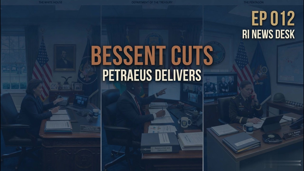 Bessent Cuts, Petraeus Delivers, Al-Sari Closes