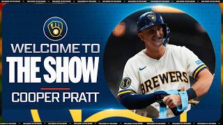 Cooper Pratt picks up his 1st MLB HIT and RBI for the Brewers! ???? (MLB's No. 63 overall prospect!)