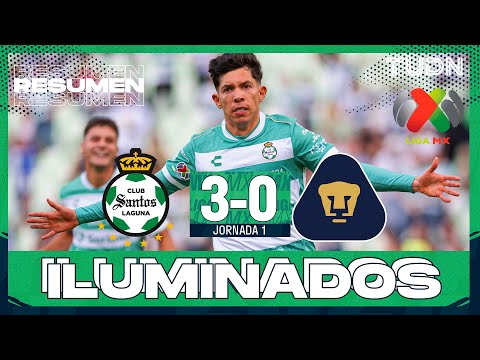 Highlights and goals - Santos 3-0 Pumas | Liga MX - J1 AP 2025 | TUDN