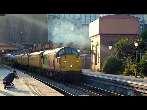 Rare 37’s to stop in moor street! - 37116 & 37607 - 1Q48- Derby RTC - Derby RTC - 06/08/24 - 4K