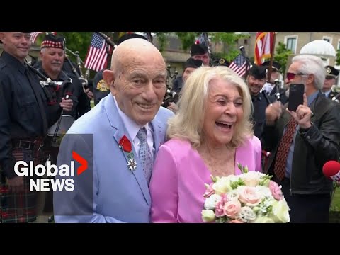 100-year-old D-Day veteran weds 96-year-old bride days after 80th anniversary of Normandy landings