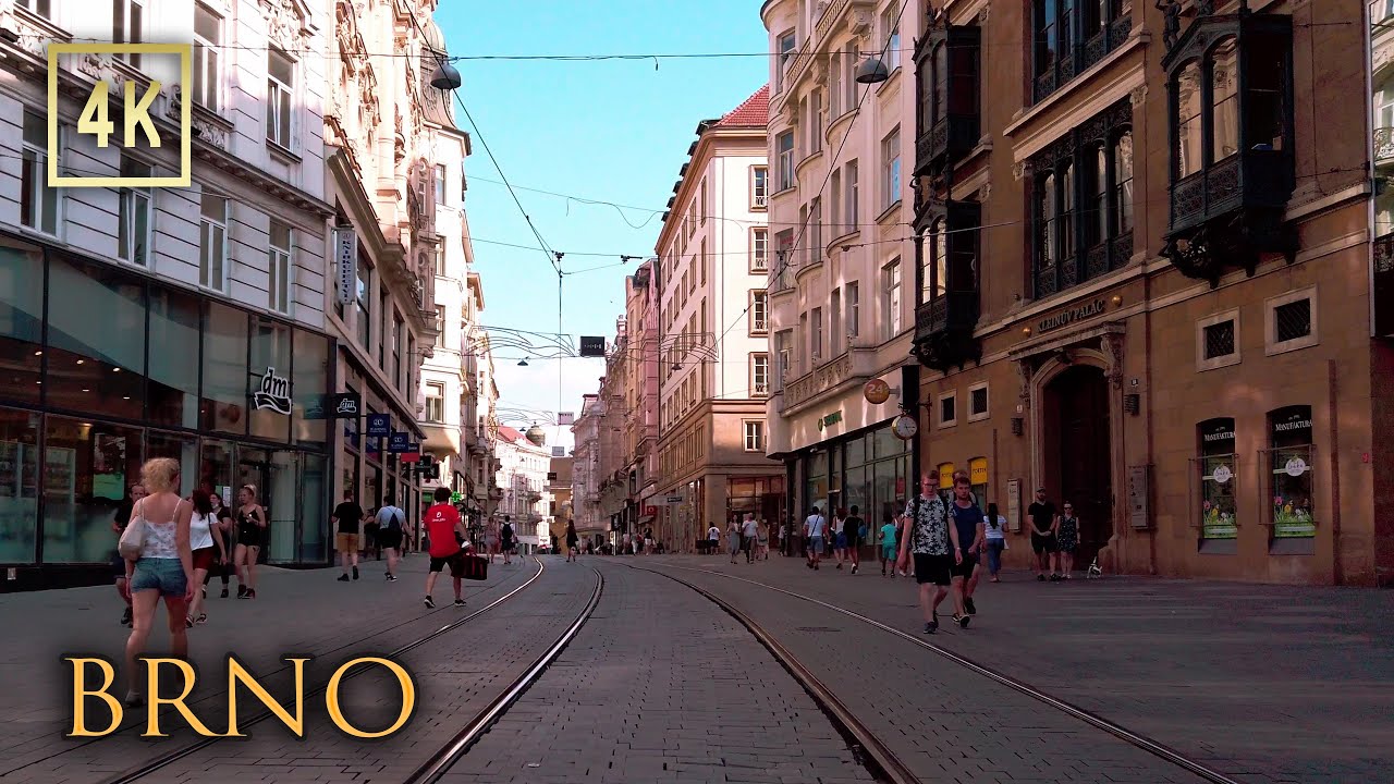 Immersive street-level walking tour through Brno, Czech Republic, showcasing authentic urban landscapes, local architecture, and the vibrant atmosphere of the city's neighborhoods