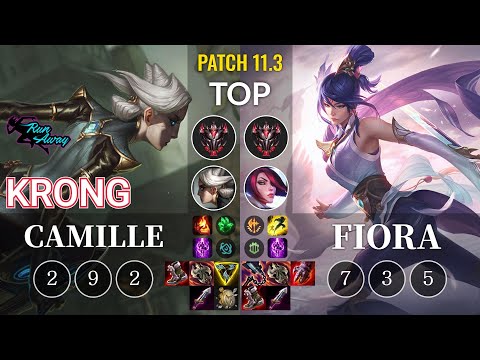 RNW KronG Camille vs Fiora Top - KR Patch 11.3