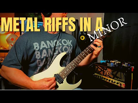 3 Metal Guitar Riffs in A Minor - Practice Lesson with Tabs