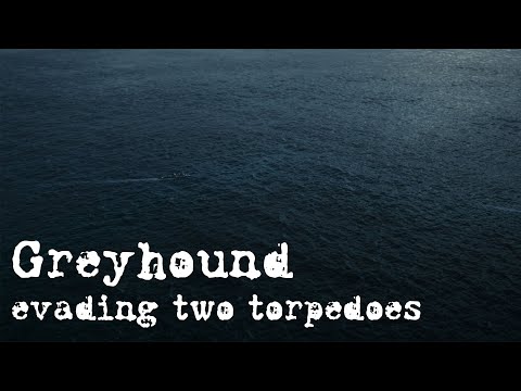 Greyhound(2020) scene - Greyhound evading two torpedoes