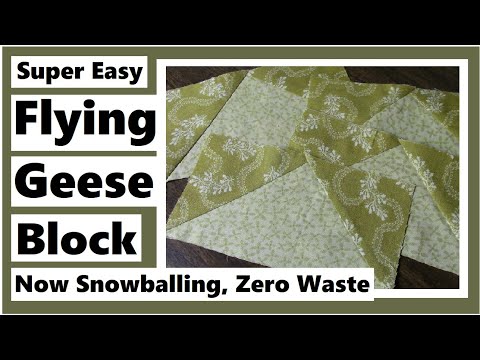Easy Flying Geese Quilt Block Tutorial - No Snowballing, No Waste Method