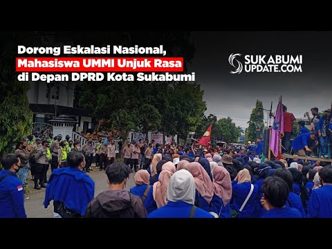 Dorong Eskalasi Nasional, Mahasiswa UMMI Unjuk Rasa di Depan DPRD Kota Sukabumi