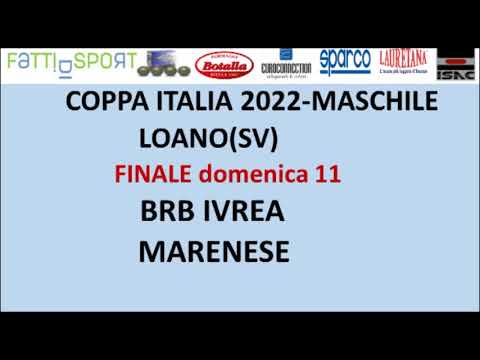 Bocce : Tabellino Semifinali Coppa Italia 2022 Maschile - Loano (SV) - 10 Dicembre 2022
