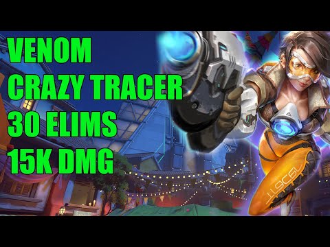 VENOM TRACER 30 ELIMS 15K DMG - GRAND MASTER TRACER GAMEPLAY OVERWATCH SEASON 26